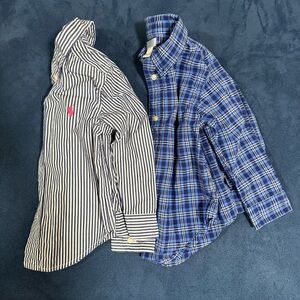 Ralph Lauren 24M Striped and Plaid Kids Shirts bundle